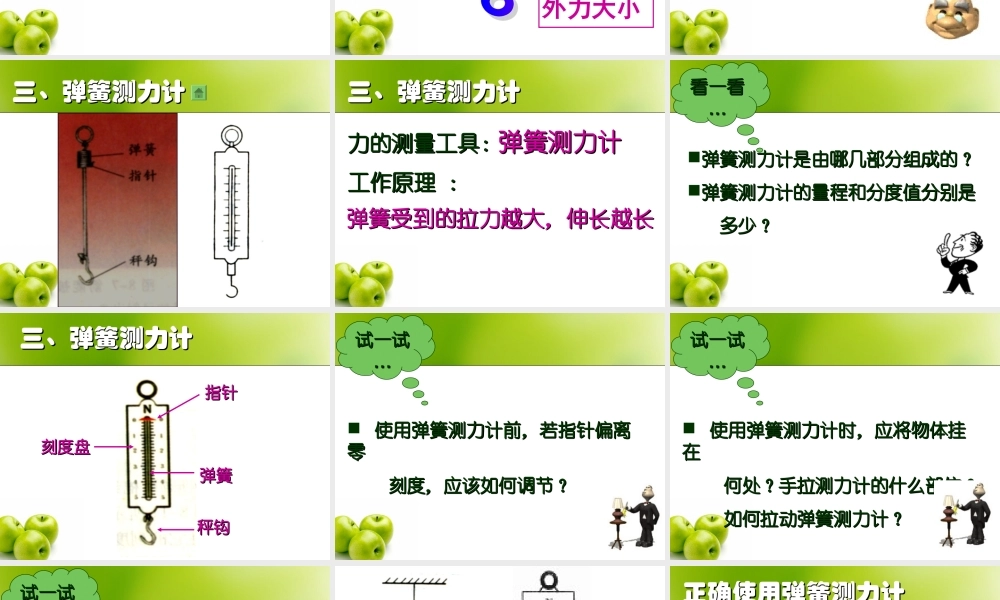苏科版《8.1弹力和弹簧测力计》ppt课件