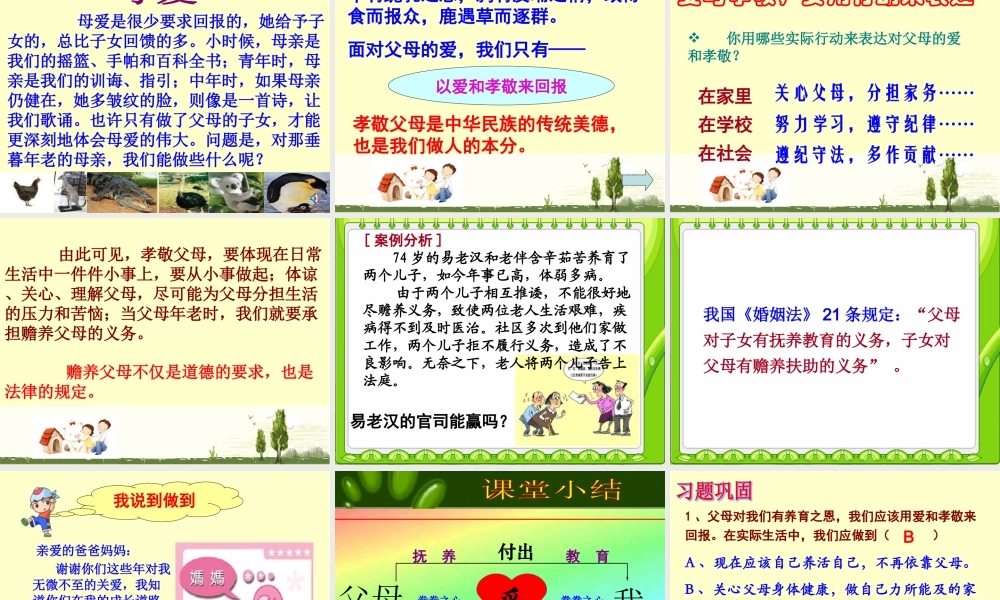 公开课课件：我和父母2