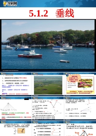 [名校联盟]江西省吉安县油田中学七年级数学下册《512垂线》课件