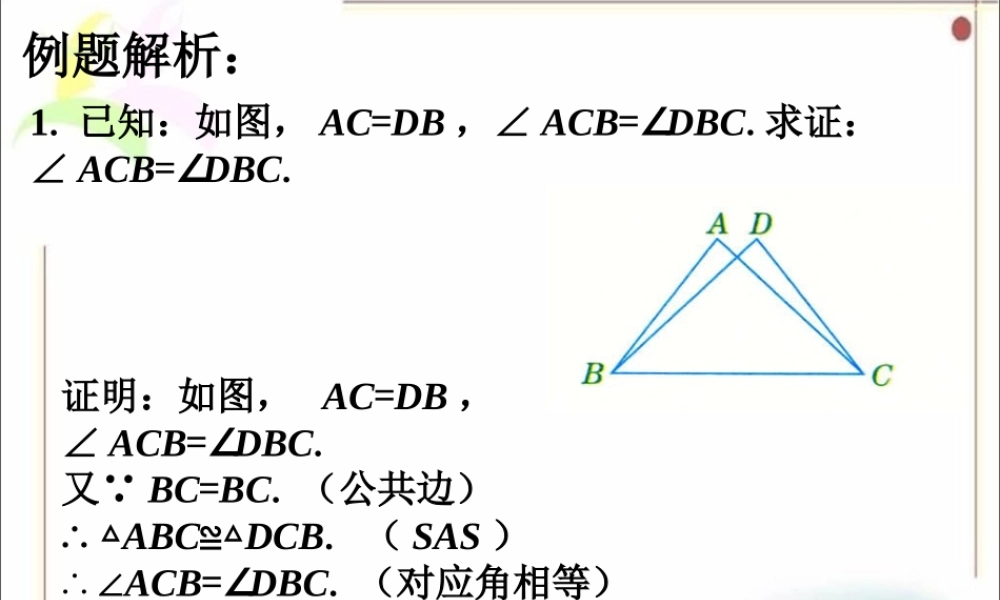 例题解析-边角边