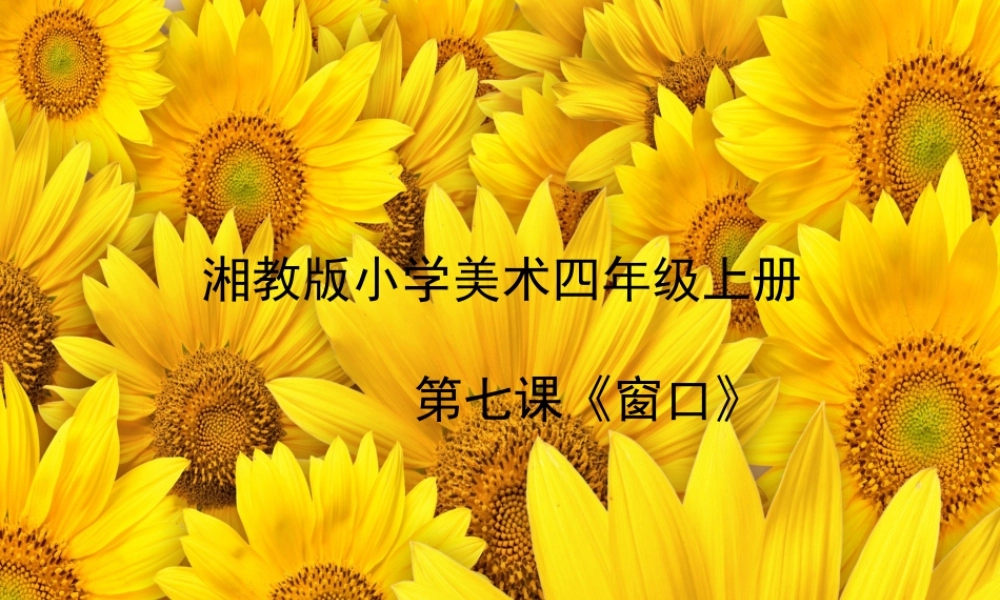 湘教版小学美术四年级上册第七课《窗口》课件