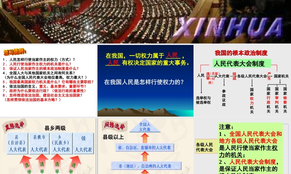 6-1人民当家做主的法治国家(课件)