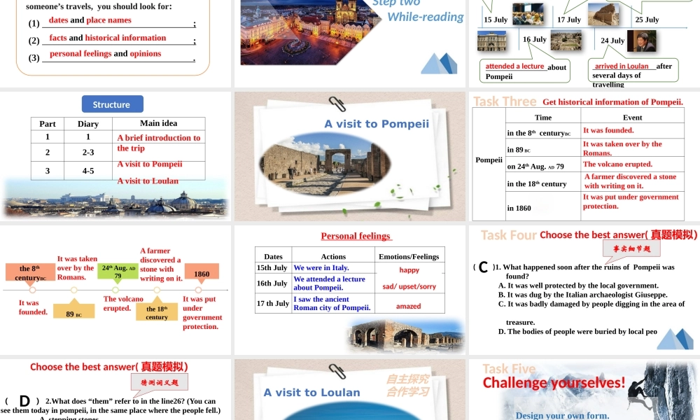 Reading(3)：Lostcivilizations