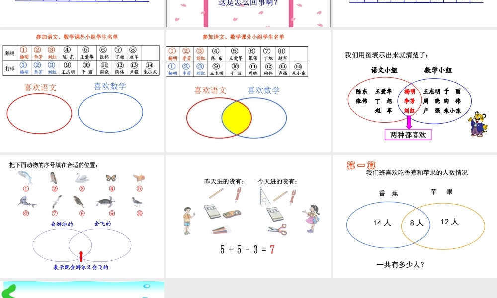 人教版小学数学课件数学广角《重叠问题》