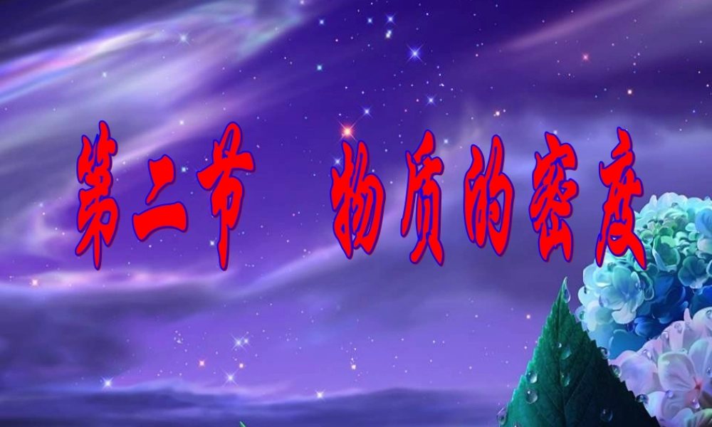 第二节物质的密度课件