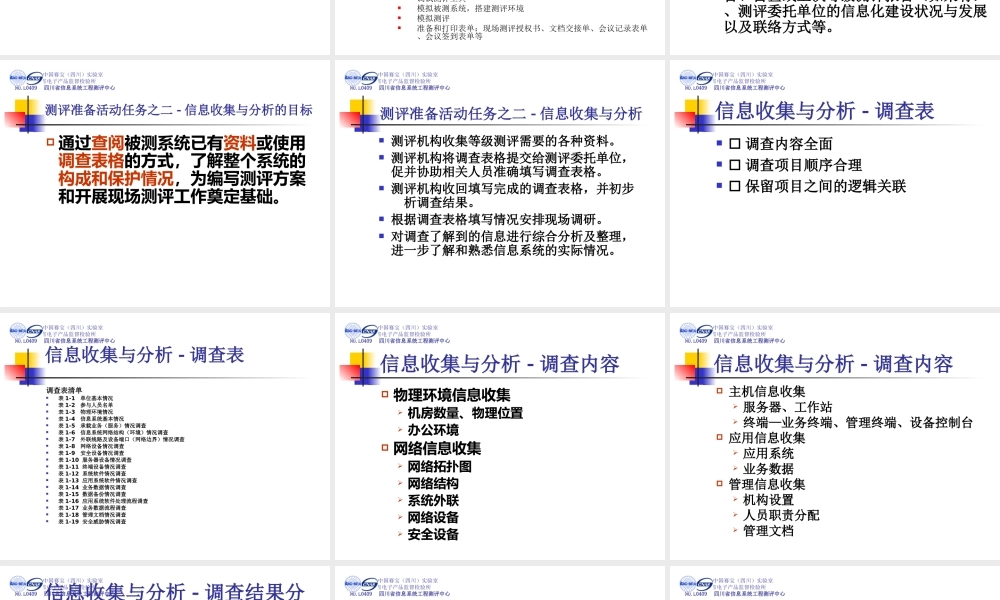 信息安全等级保护测评实施