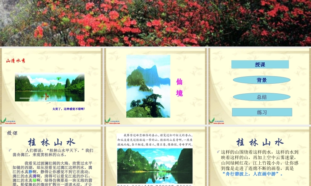 (长春版)四年级语文上册课件-桂林山水-2