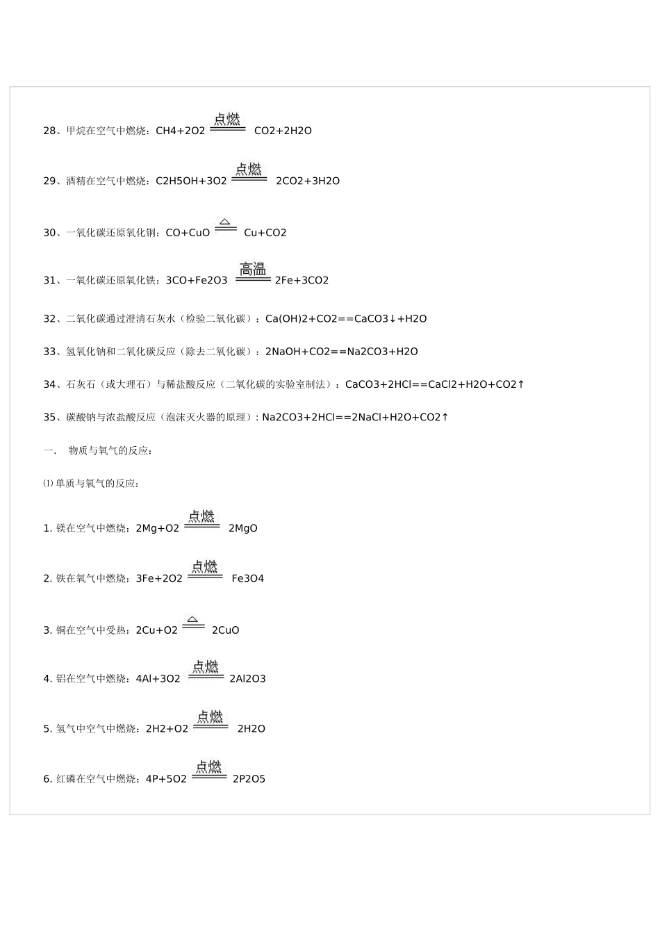 初中化学方程式总结_第3页