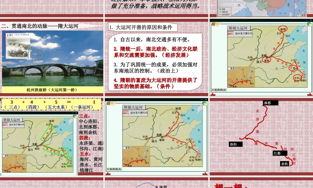 第1课隋的统一与大运河