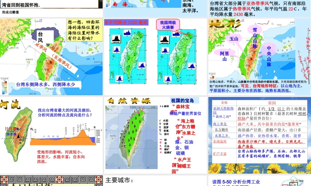 综合探究五认识宝岛台湾