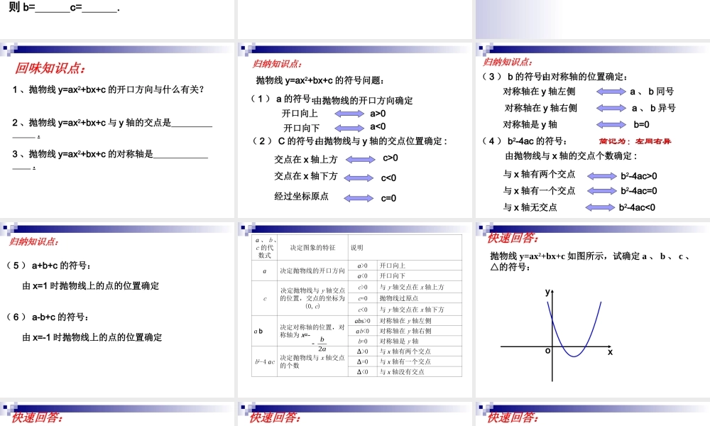 26.2.2二次函数的符号