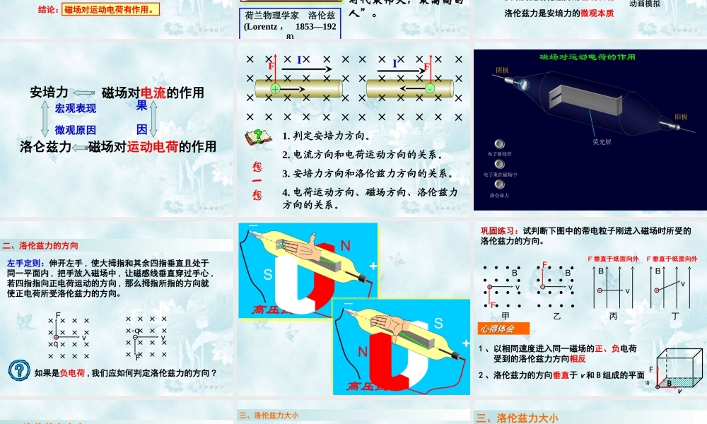 4.磁场对运动电荷的作用——洛伦兹力