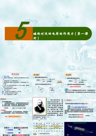 4.磁场对运动电荷的作用——洛伦兹力