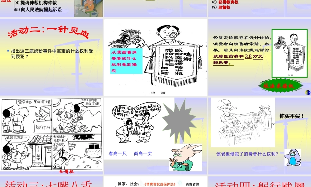 人教版高中思想政治课件《消费者的合法权益》