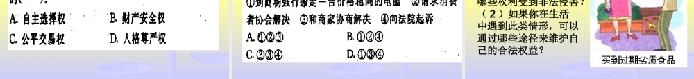 人教版高中思想政治课件《消费者的合法权益》
