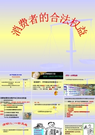 人教版高中思想政治课件《消费者的合法权益》