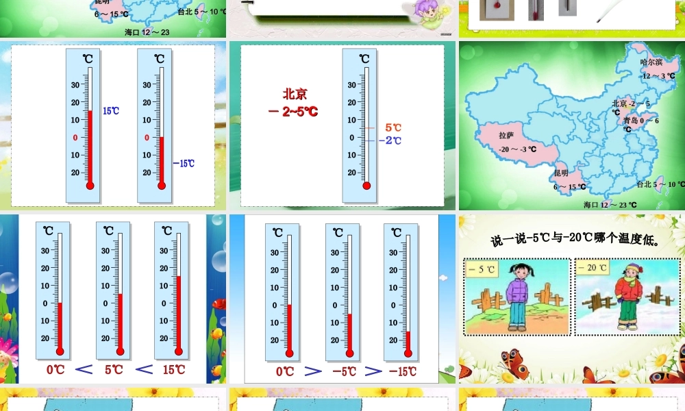 小学数学北师大2011课标版四年级《温度》教学课件