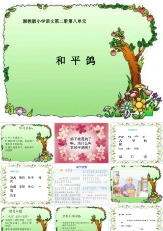 湘教版一年级下册《和平鸽》PPT课件