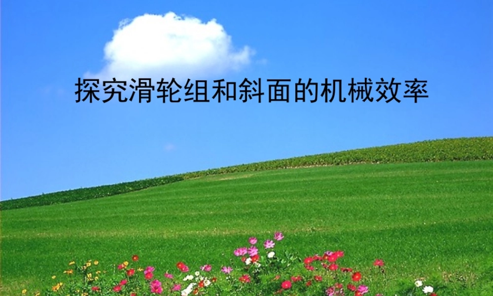 探究滑轮组的机械效率课件(上课)