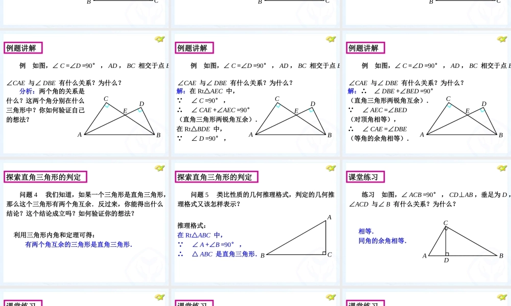 11.2.2与三角形有关的角(2)直角三角形.2.2与三角形有关的角(2)直角三角形