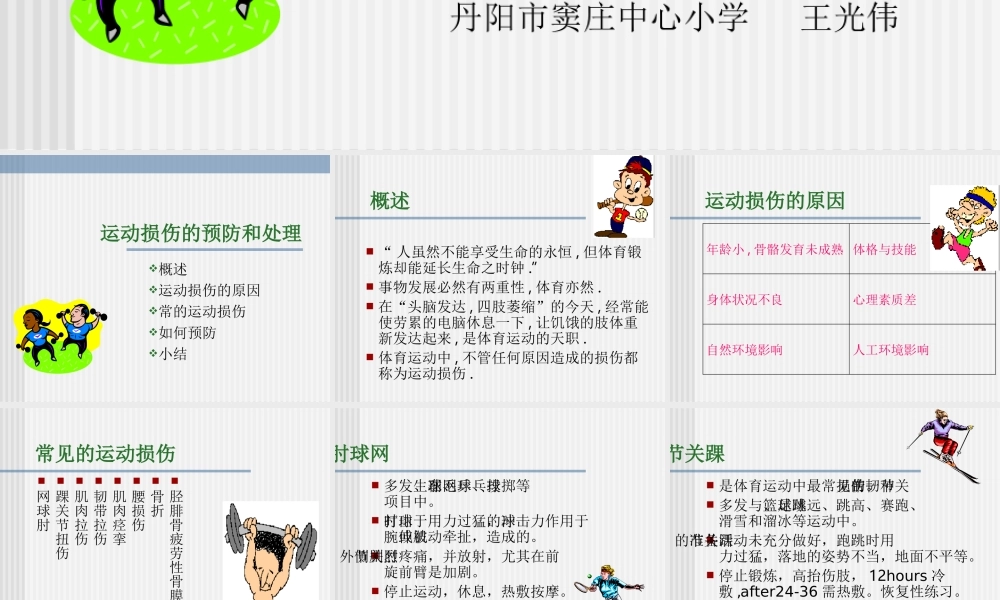 运动损伤的预防和处理