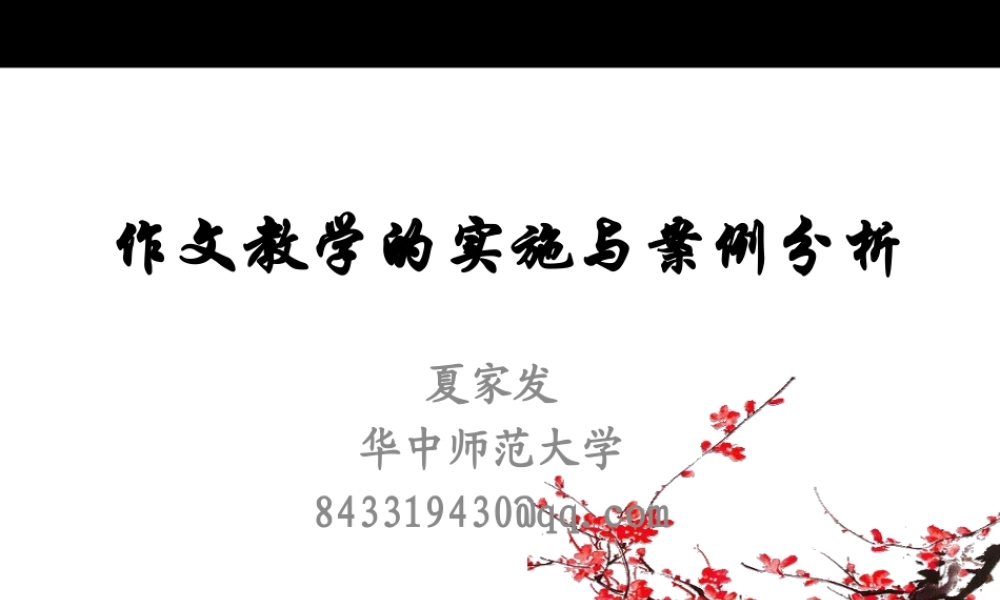 作文教学的实施与案例分析