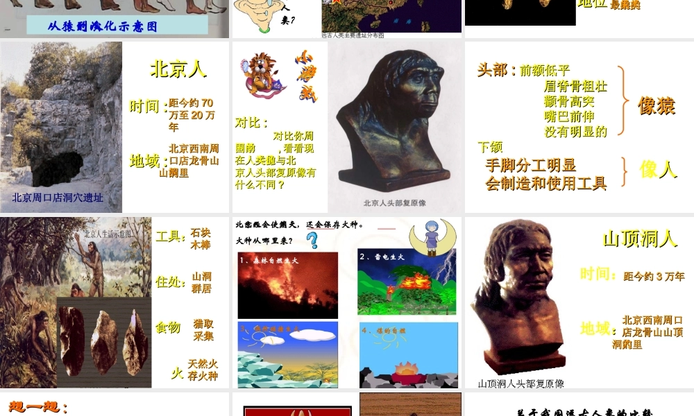 《祖国境内的远古居民》课件