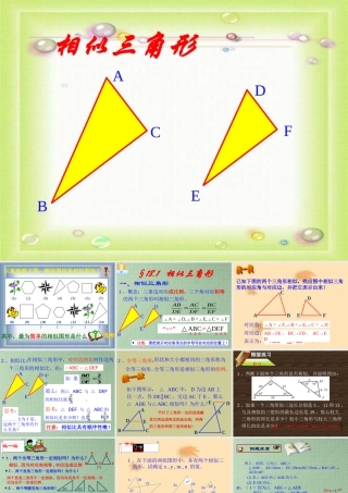 九年级数学相似三角形的概念