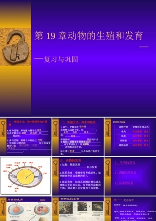 生物：第20章动物的生殖和发育复习课件(苏科版八年级上)