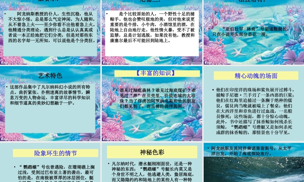 海底两万里阅读展示课