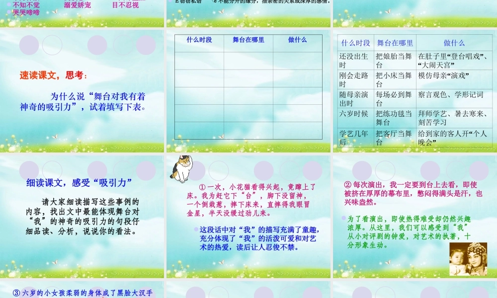 《我的舞台》课件1