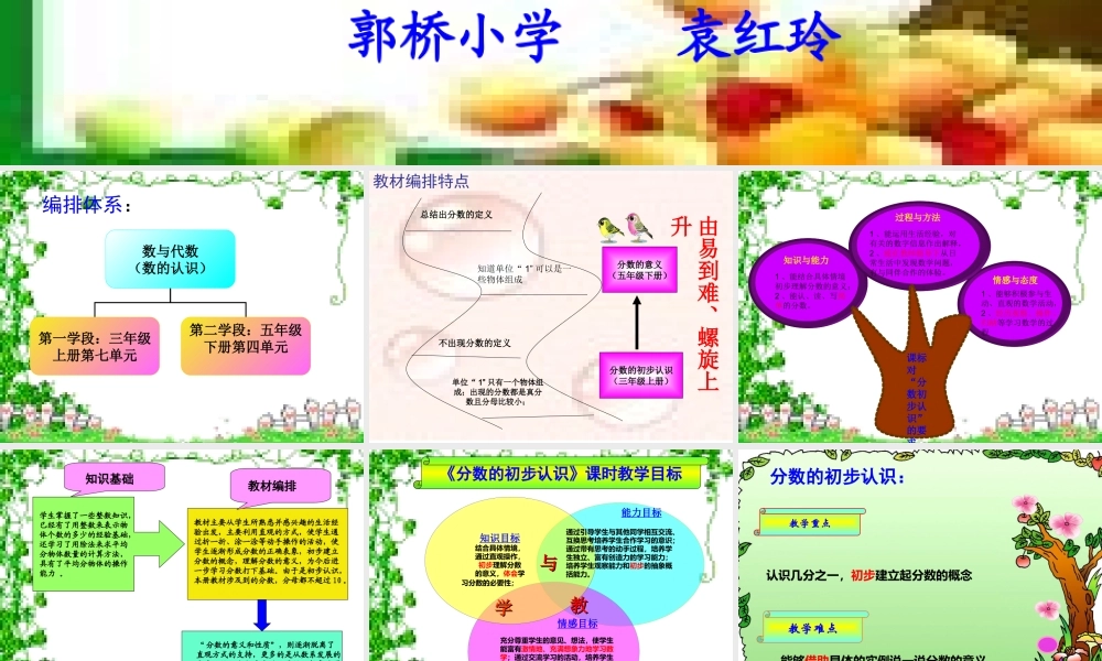 分数认识及意义教材分析定