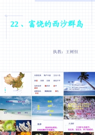 《富饶的西沙群岛》PPT