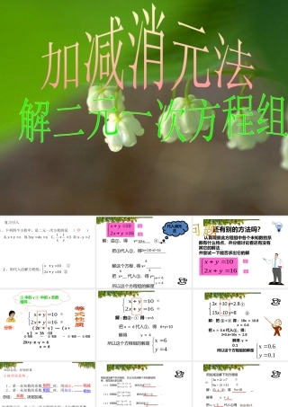 二元一次方程组解法——加减消元法-(2)