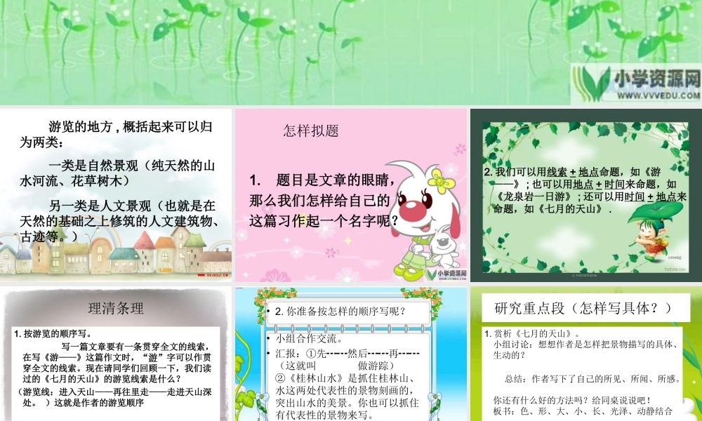 作文：记一次游览的经历