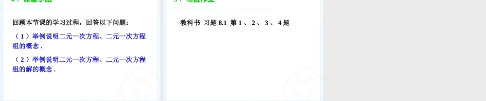 二元一次方程组第一节