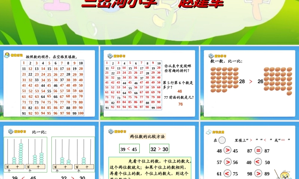 《数的顺序及比较大小》教学课件