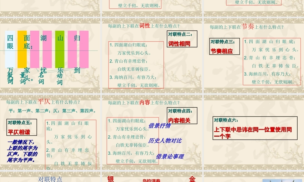 《对联六副》课件