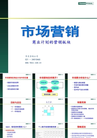 商业计划书-市场营销篇