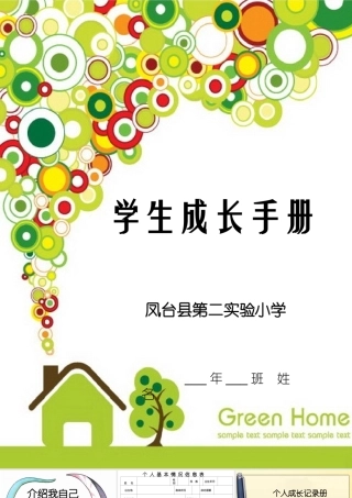 凤台县第二实验小学学生成长档案