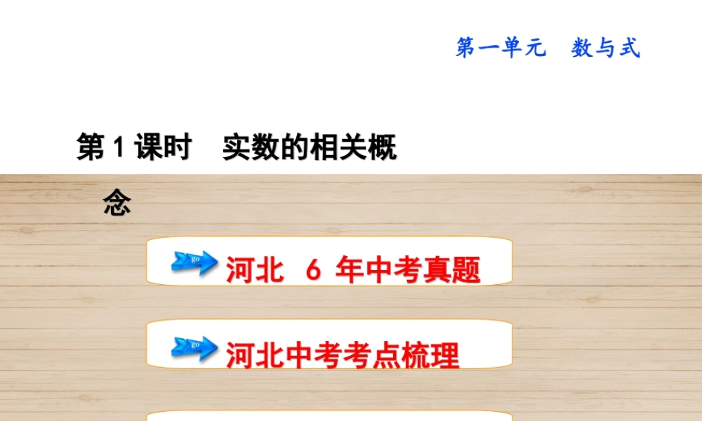 第1讲--实数的相关概念