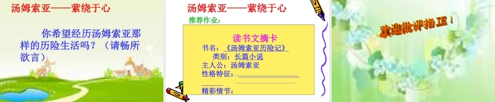 汤姆·索亚历险记新