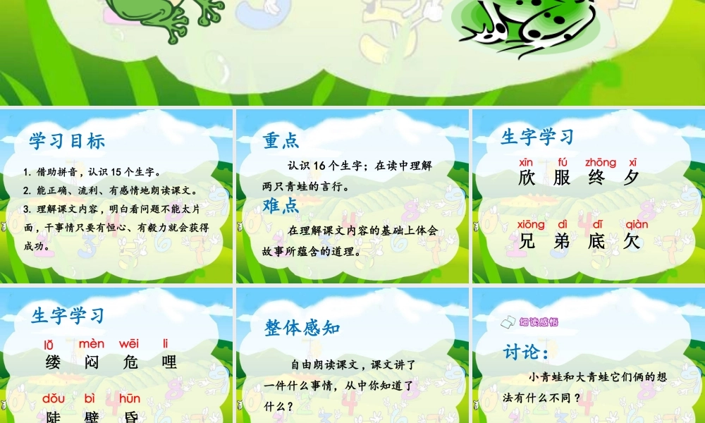 《两只青蛙》课件1