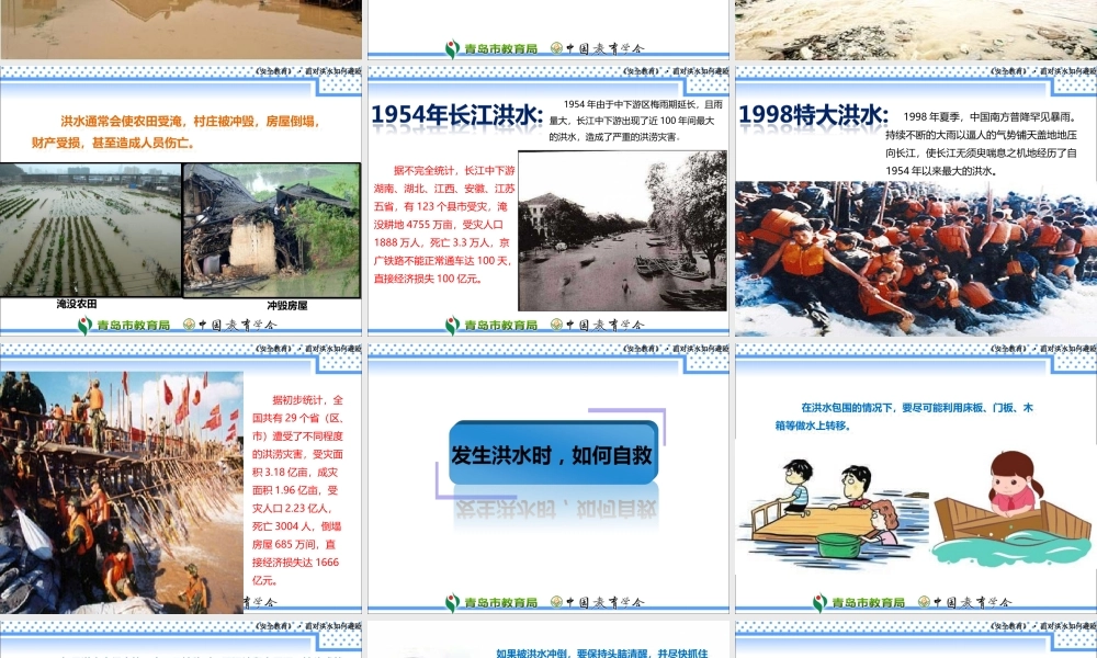 预防和应对洪水中自救