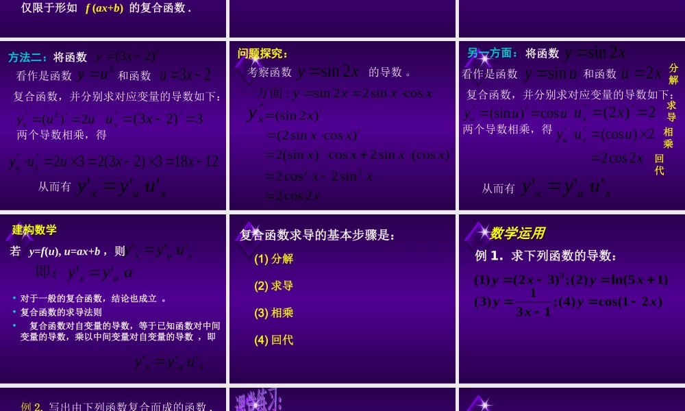 1.2.3简单复合函数的导数