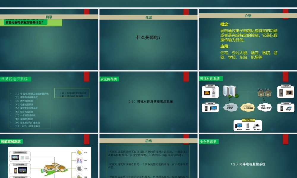 智能化弱电系统介绍-基础知识入门讲解