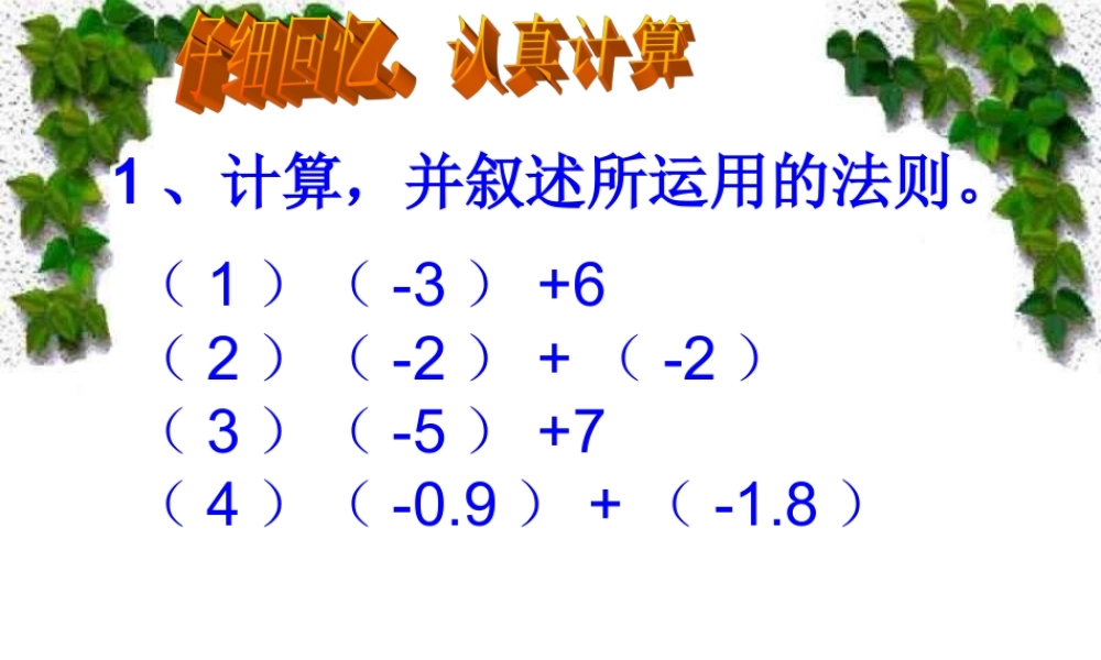 1.3.1有理数的加法2