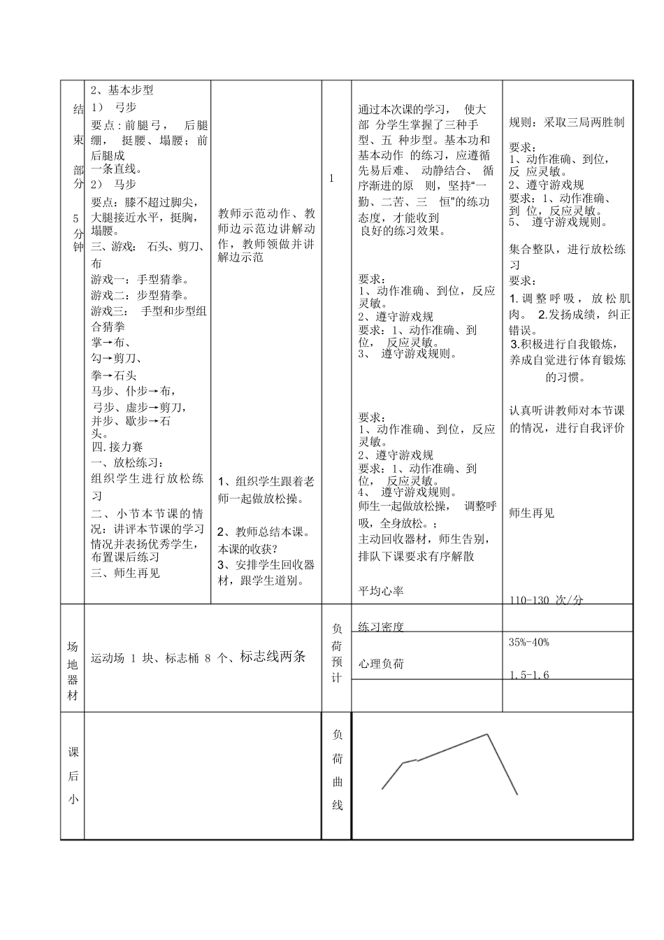 小学五年级武术《五步拳》考核教案_第3页