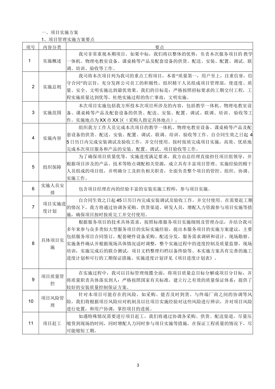 多媒体教学设备项目实施方案和售后服务方案_第3页