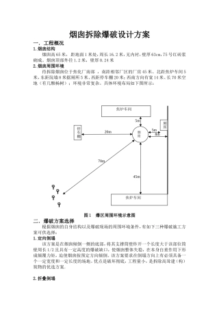 烟囱拆除爆破设计方案
